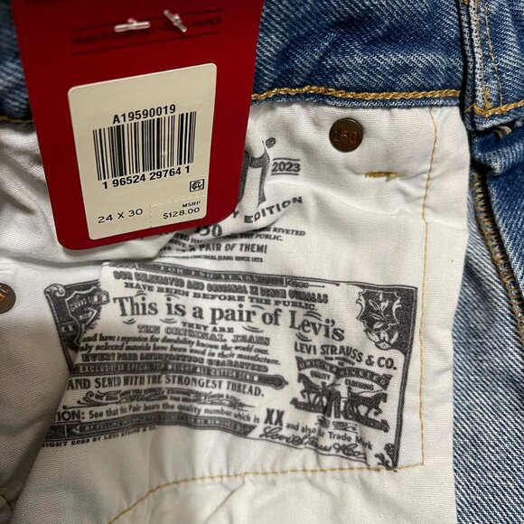 Levi's® Premium 501® 150th Anniversary ‘90s Patchwork Women's Jeans, Size 24x30 - Picture 10 of 16